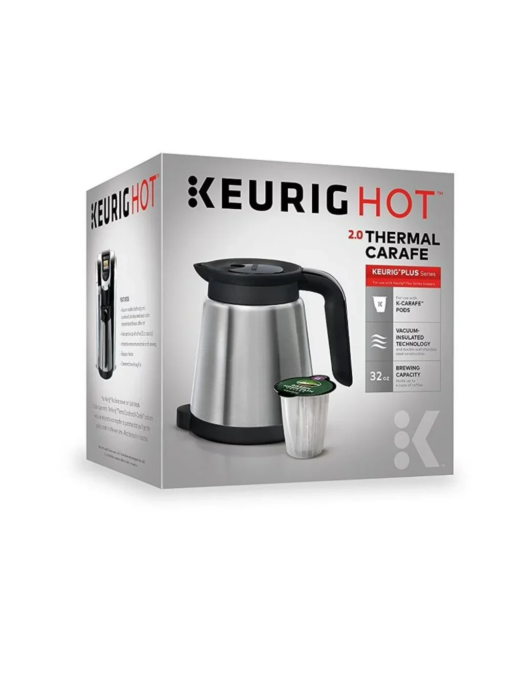 Keurig 2.0 Thermal Carafe 32 oz Stainless Steel New In Box